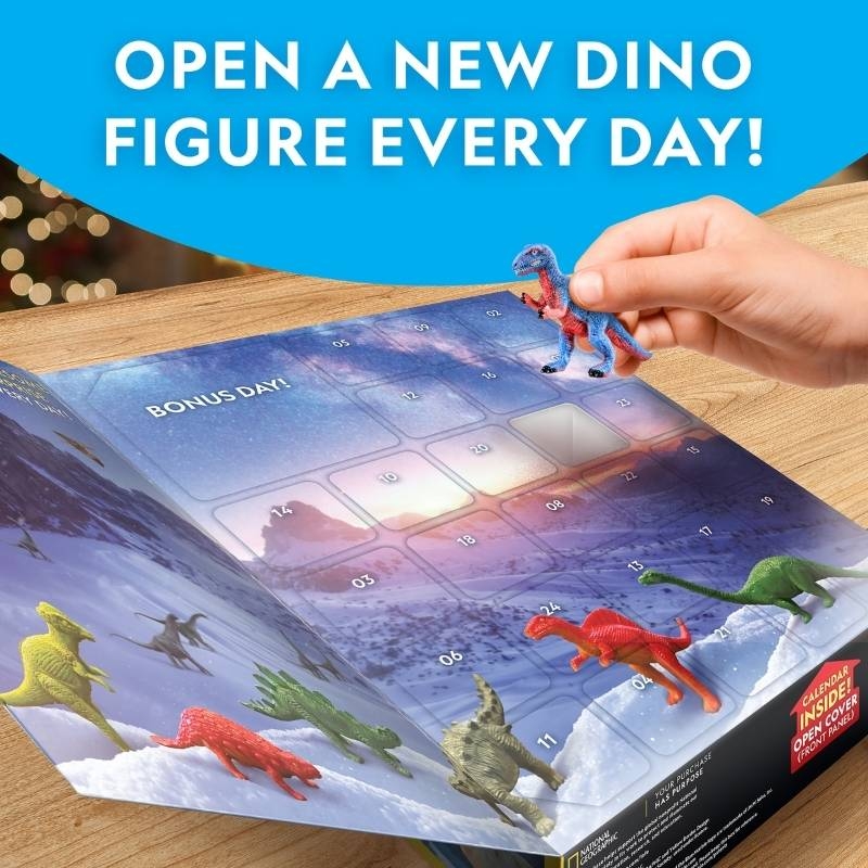 National Geographic Julekalender Med 24 Dinosaur Figurer
