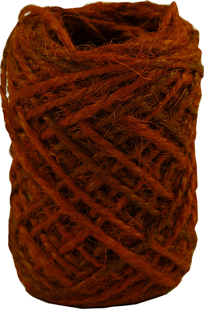 Natursnor - Tykkelse 1-2 Mm - Hamp - Rød - 30 M