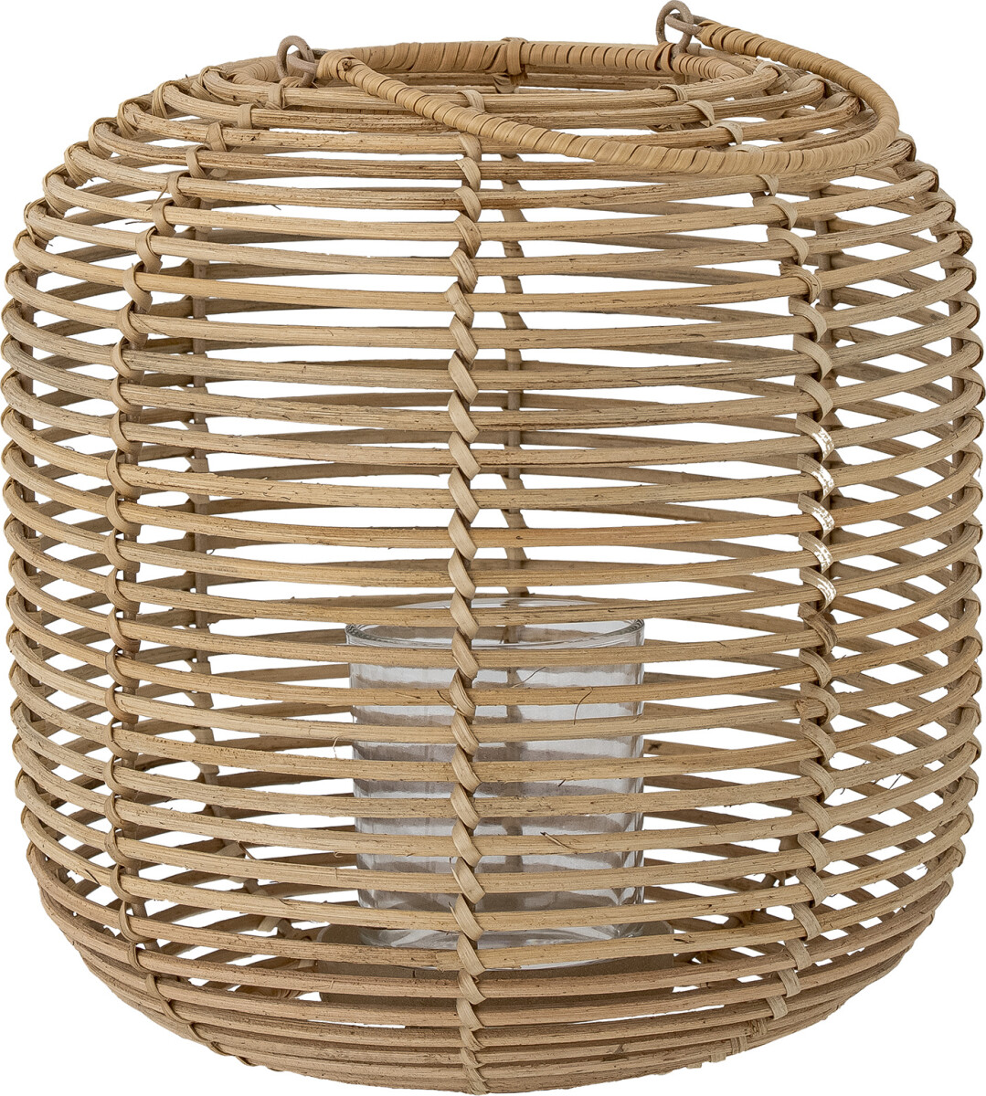 Bloomingville - Nei Lanterne Med Glas - Natur - Rattan