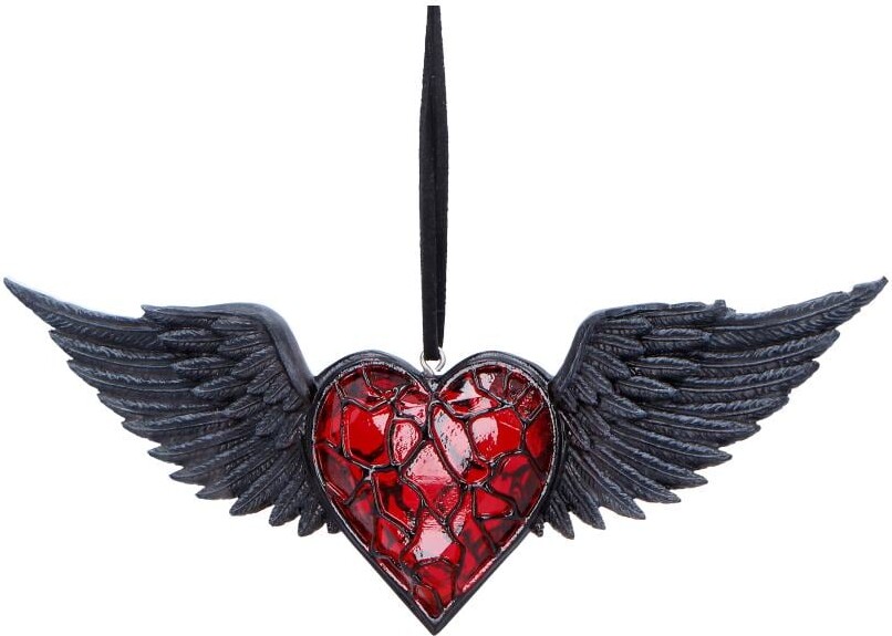 Nemesis - House Of Obscura - Black Winged Heart Hanging Ornament