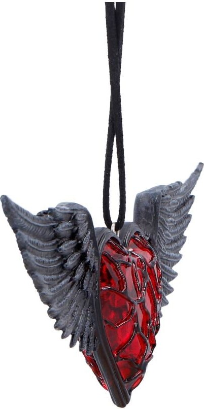 Nemesis - House Of Obscura - Black Winged Heart Hanging Ornament