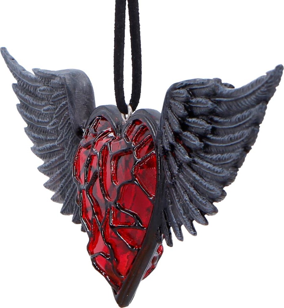 Nemesis - House Of Obscura - Black Winged Heart Hanging Ornament