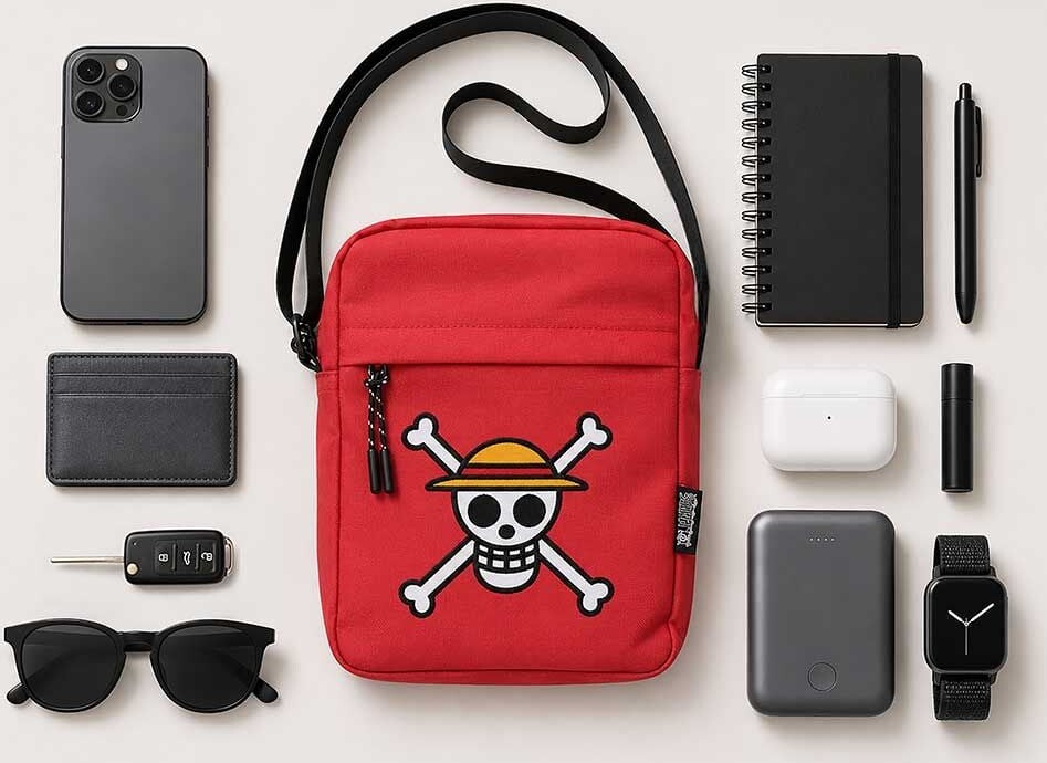 Nemesis Now - One Piece - Crossbody Bag Jolly Roger Red