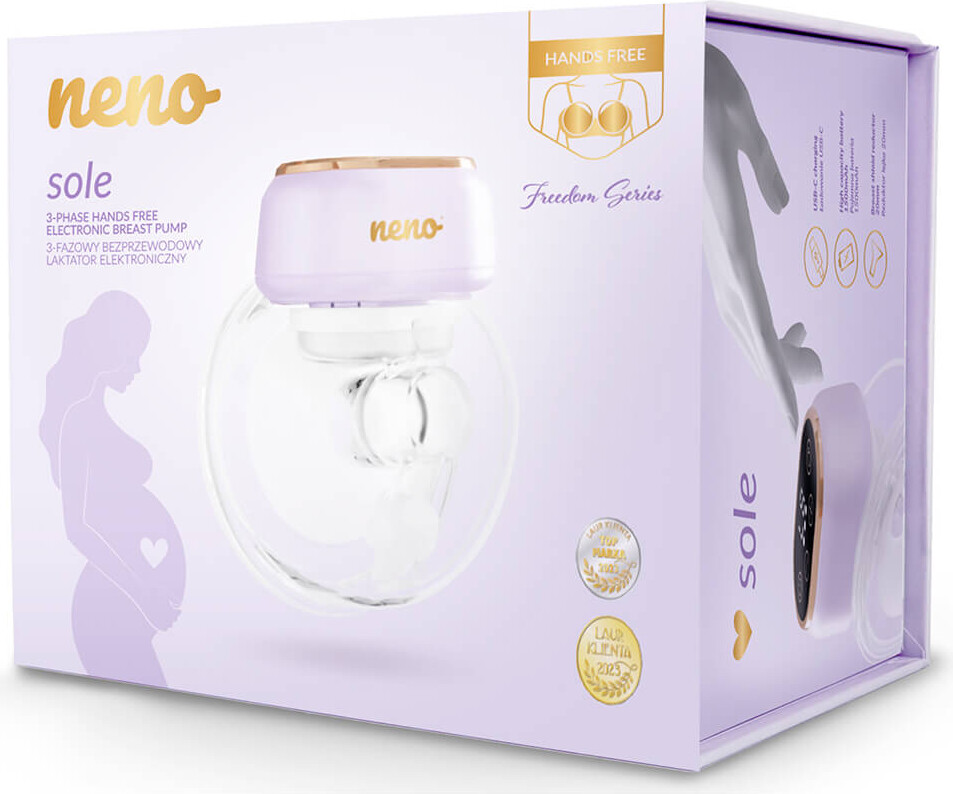 Neno - Brystpumpe Sole Håndfri - 24 Mm Breast Shield - Optional 20 Mm Size