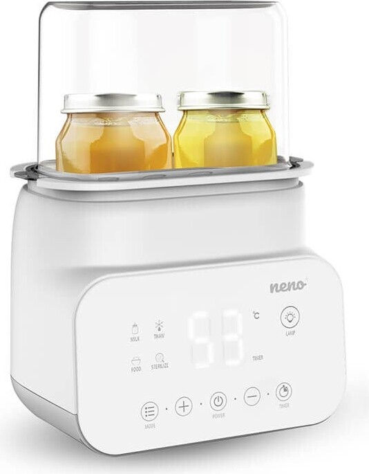 Neno - Vita Sterilisator Og Flaskevarmer - Plads Til To Flasker