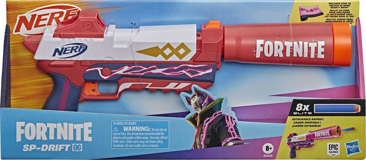 Nerf - Fortnite Sp Drift - Blaster Med 8 Skud - Hasbro G3429