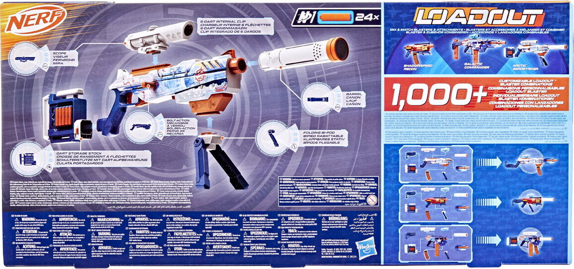 Nerf - Loadout Arctic Zerostriker Blaster Med Skud - Hasbro G1763