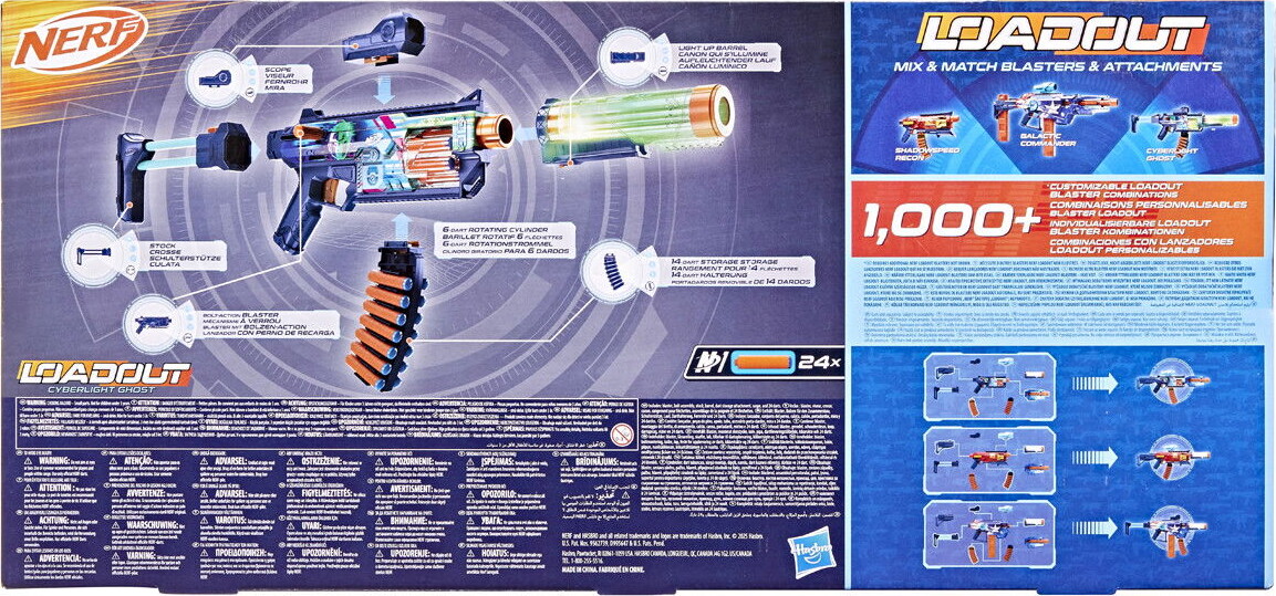 Nerf - Loadout Cyberlight Ghost Blaster - 24 Skud - Hasbro G1824