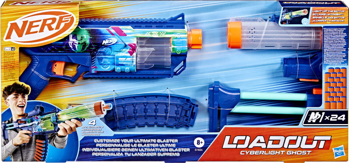 Nerf - Loadout Cyberlight Ghost Blaster - 24 Skud - Hasbro G1824