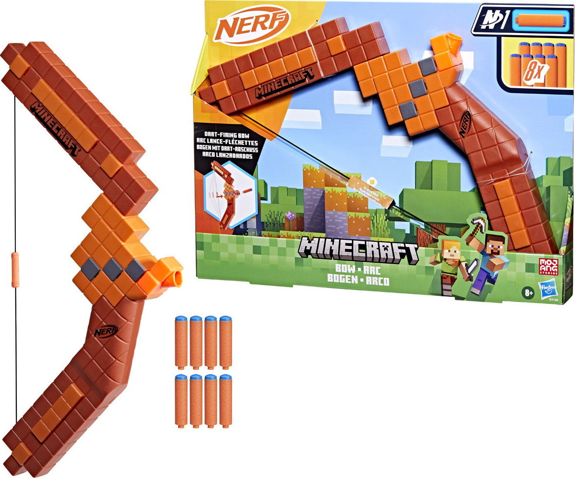 Nerf - Minecraft Bue Og 8 Skud - Hasbro G1120