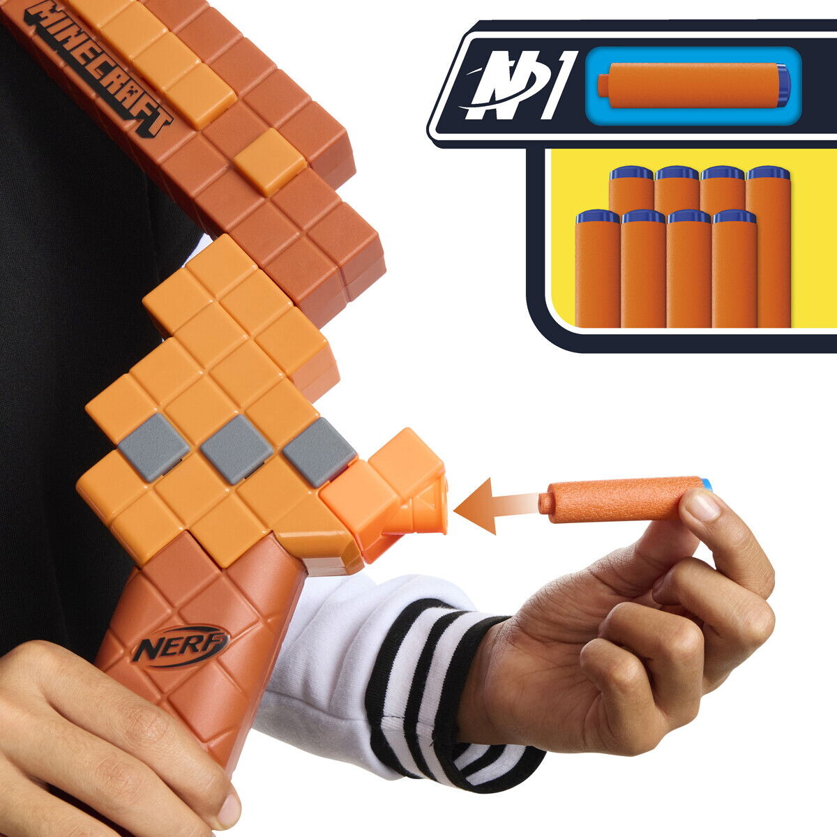 Nerf - Minecraft Bue Og 8 Skud - Hasbro G1120