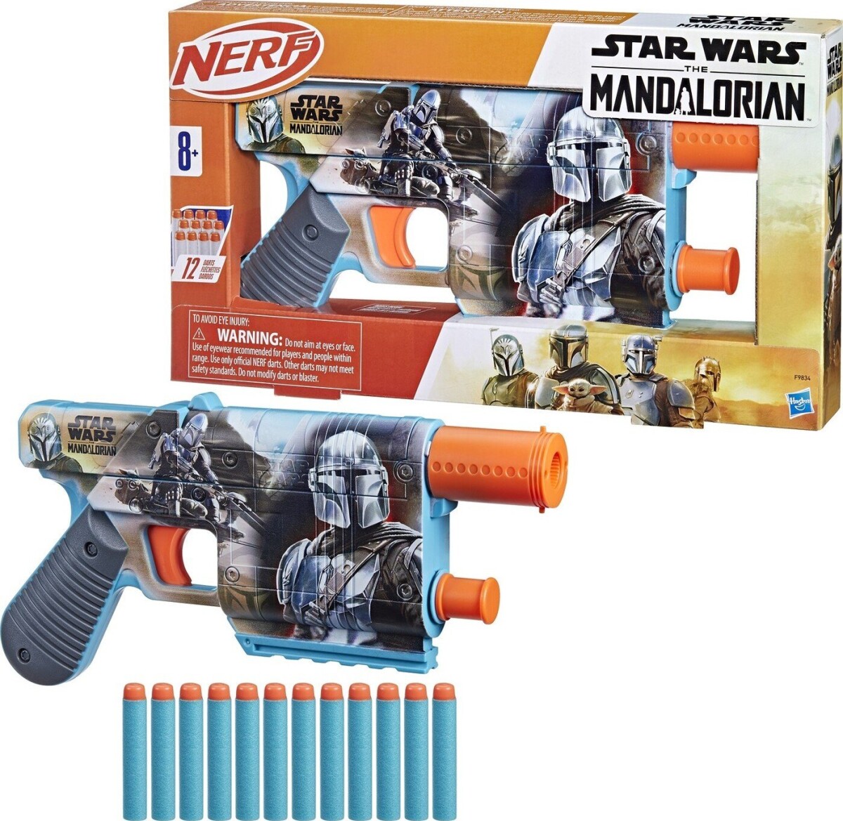 Nerf - Star Wars Mandalorian - Blaster Med 12 Skud - F9834
