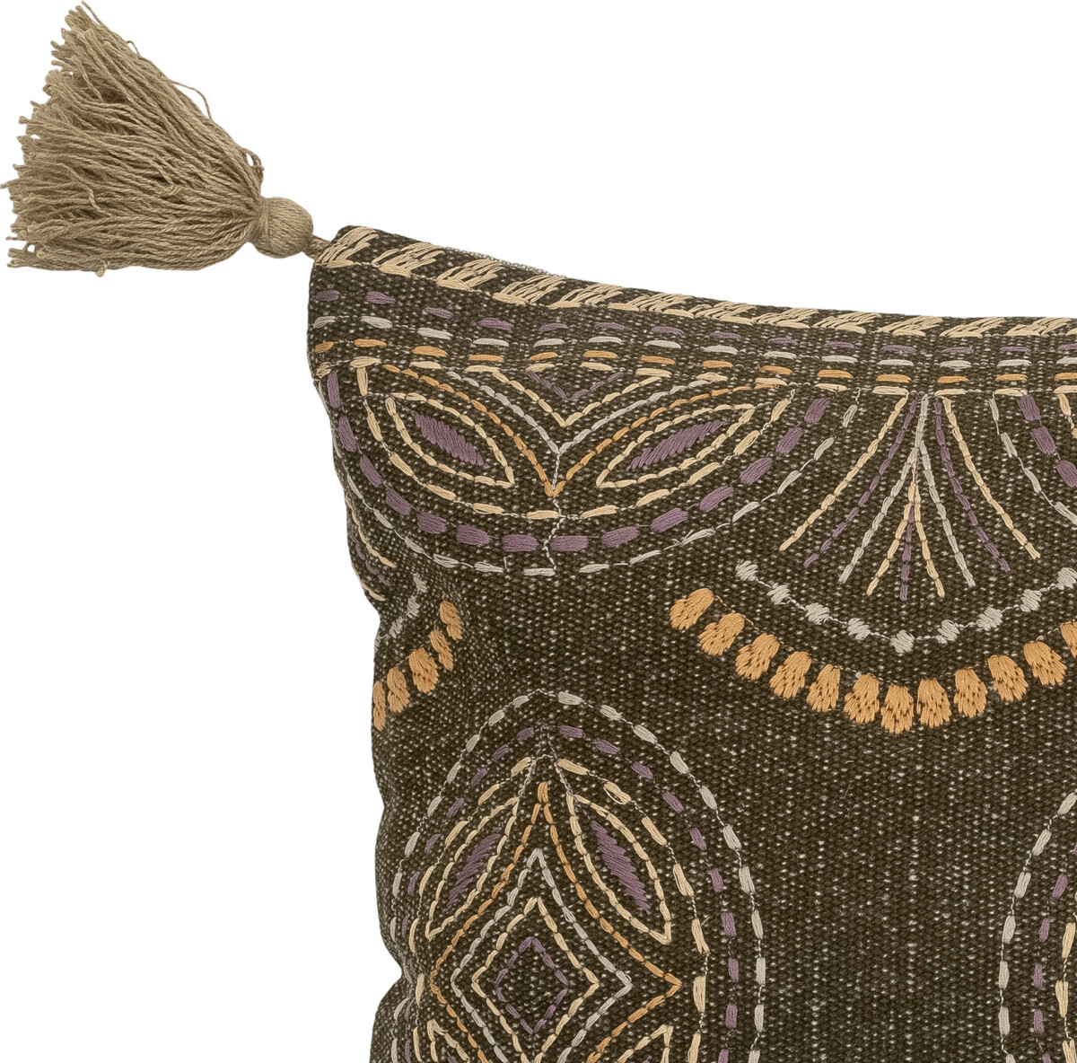 Bloomingville - Nesma Pude - Brun - Bomuld - 60X35 Cm