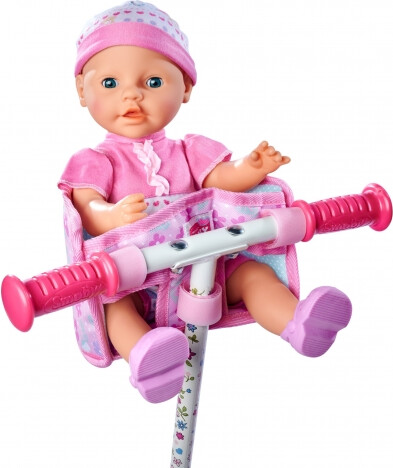 New Born - Baby Dukke Cykelsæde Med Sele - Simba Toys