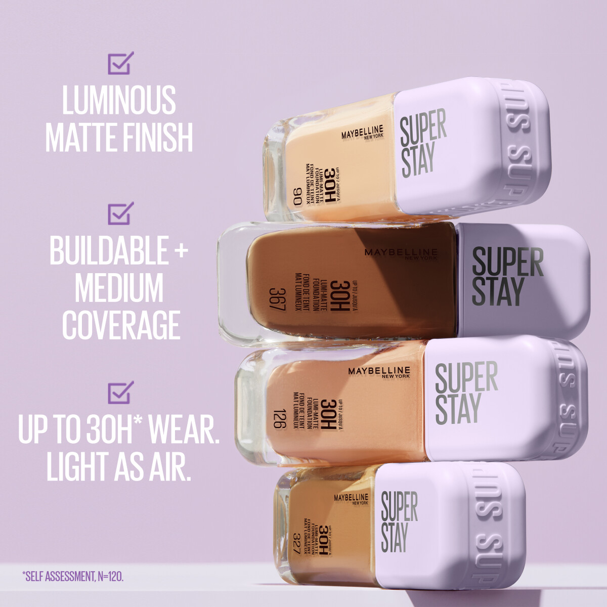 New York - Maybelline Super Stay Lumi-Matte Foundation - Nude - 35 Ml