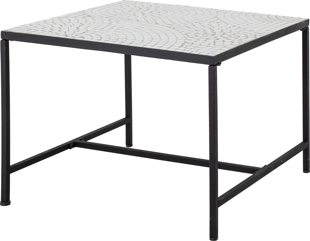 Bloomingville - Niah Sofabord - Hvid - Sten - Firkantet