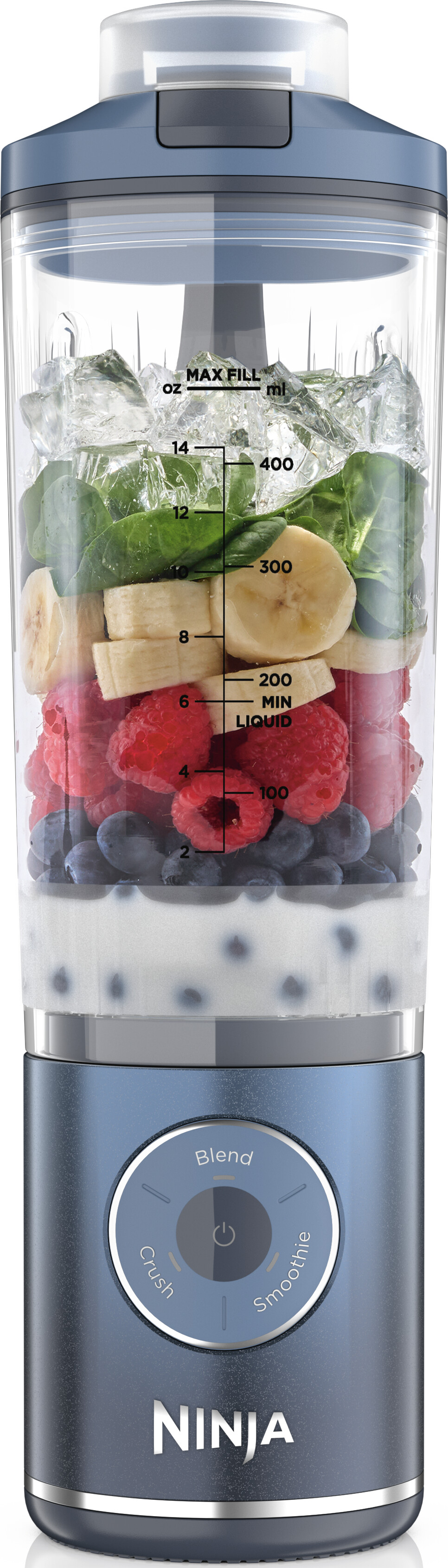 Ninja - Blast Max Bærbar Blender - Bc251Eunv - Trådløs Twist Go Navy