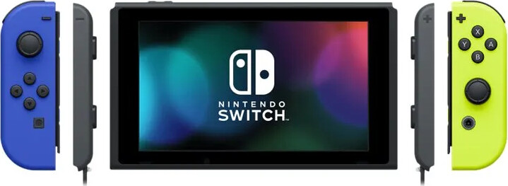 Nintendo Switch Joy-Con Controller Sæt - Blå Venstre Og Neon Gul Højre