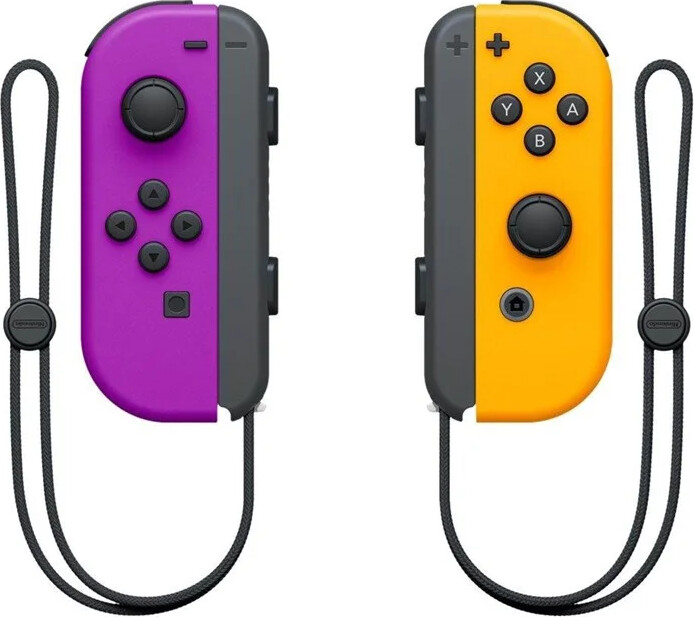 Nintendo Switch Joy-Con Controller Sæt - Neon Lilla Venstre Og Neon Orange