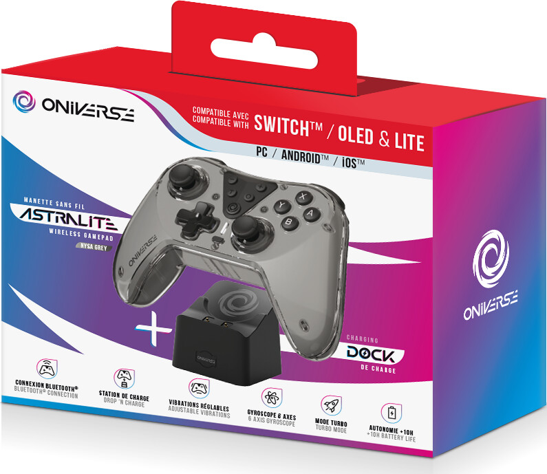 Nintendo Switch Oniverse Astralite Controller Wireless Smoked Black Inkl