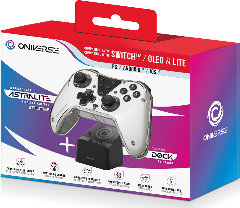 Nintendo Switch Oniverse Astralite Controller Wireless Smoked White Inkl