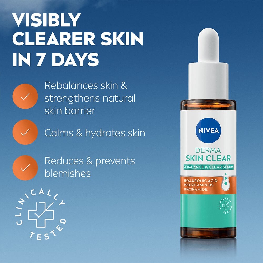Nivea - Derma Skin Clear Regenerate Protect Serum - 30 Ml