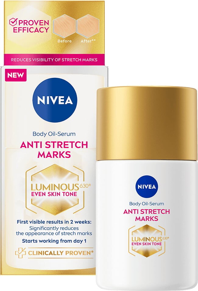 Nivea - Luminous630 Anti Stretch Marks Body Oil Serum - 100 Ml