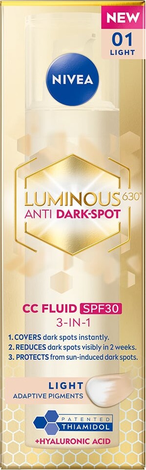 Nivea - Luminous630 Cc Fluid Spf30 3-In-1 - Light - 40 Ml