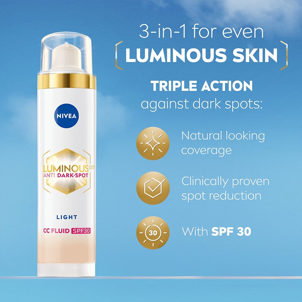 Nivea - Luminous630 Cc Fluid Spf30 3-In-1 - Light - 40 Ml