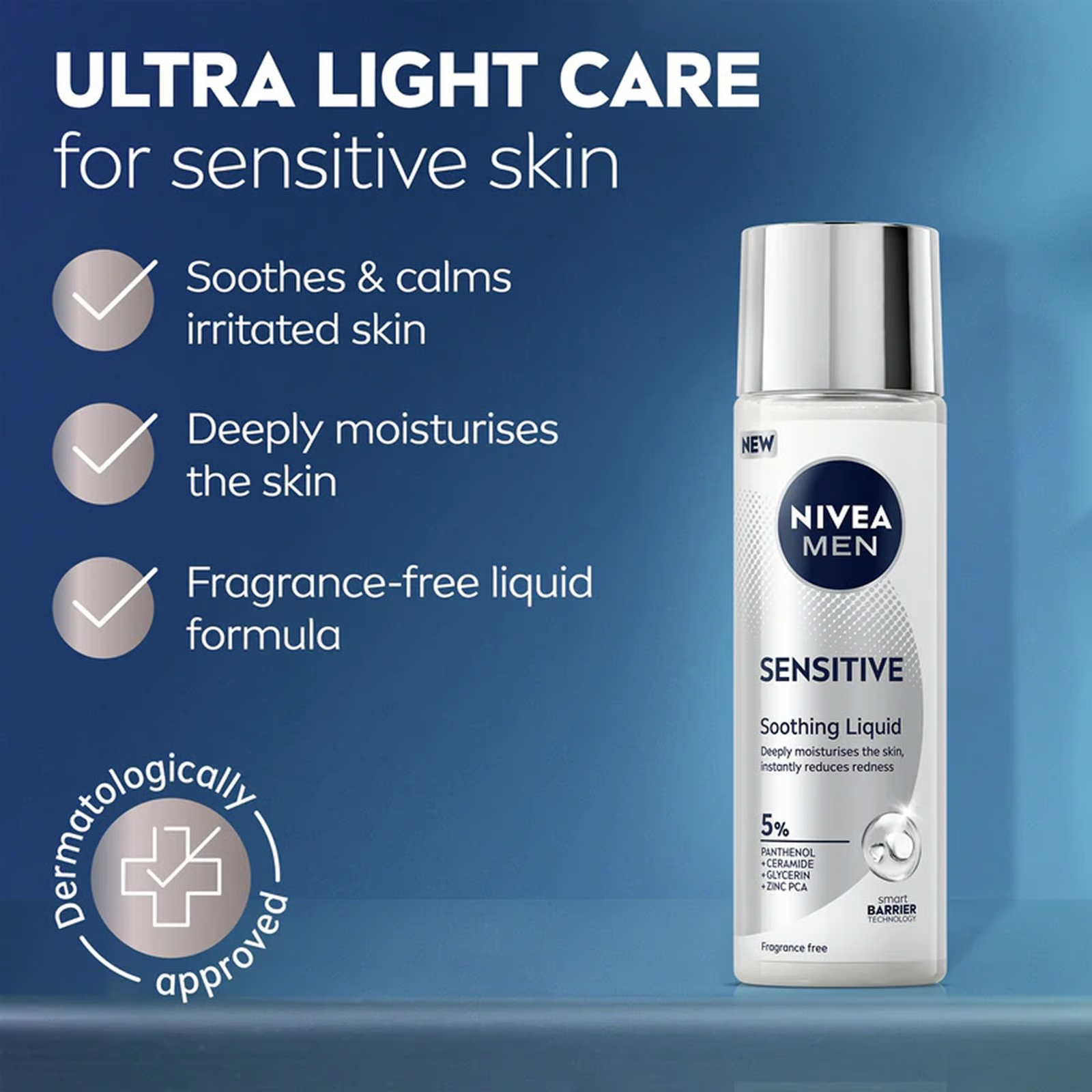 Nivea - Men Sensitive Soothing Liquid Moisturiser - 100 Ml