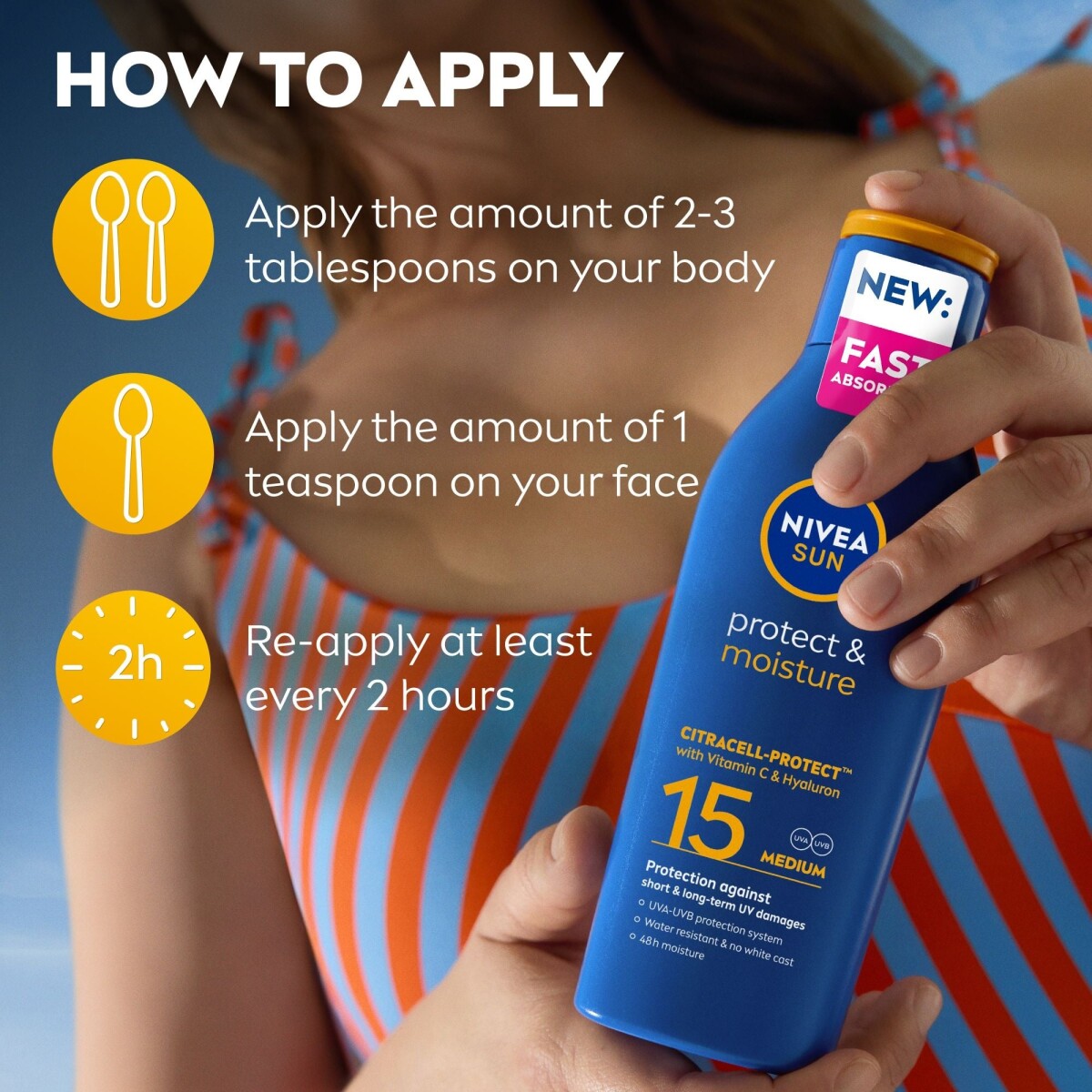 Nivea - Protect Moisture Lotion Spf 15 - 200 Ml