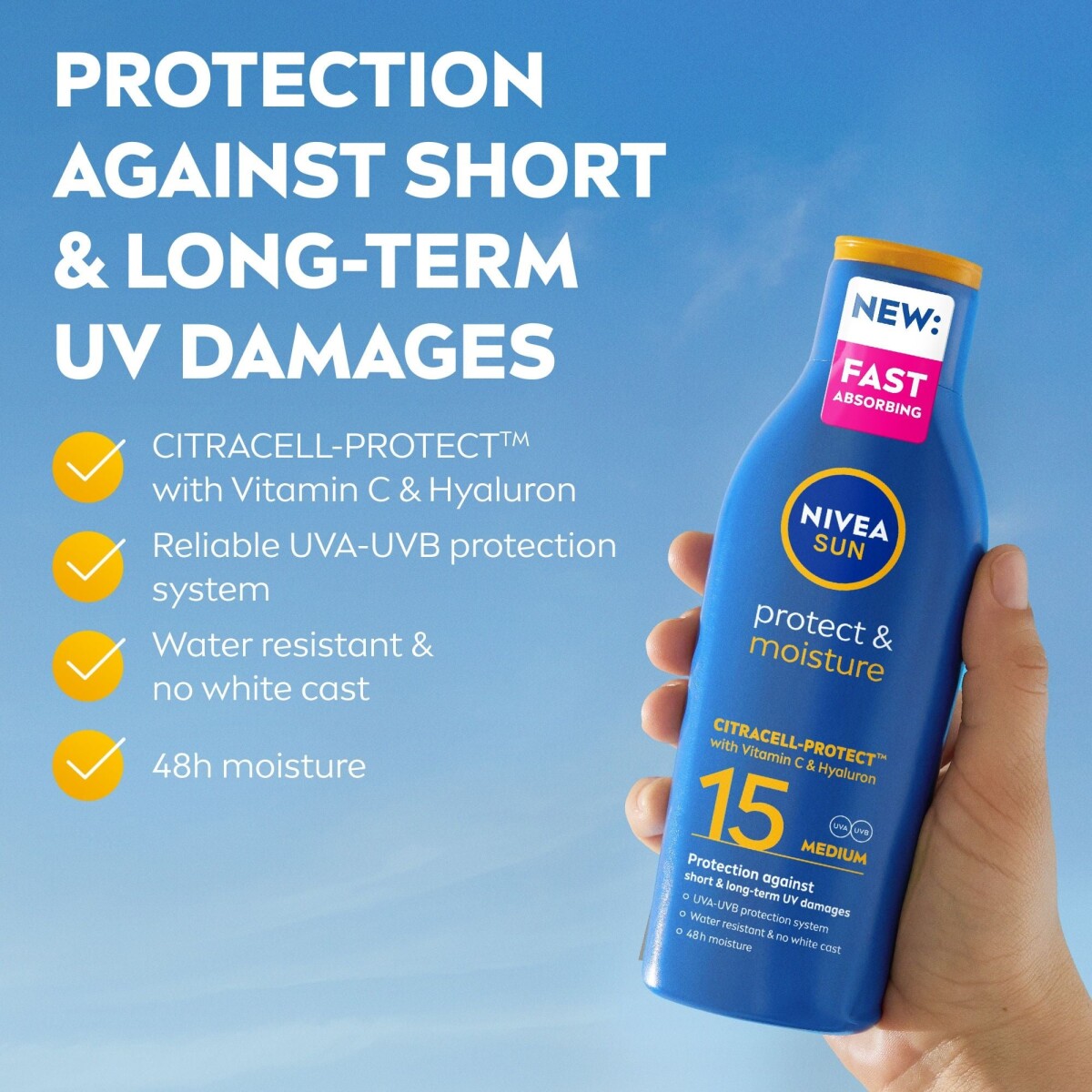 Nivea - Protect Moisture Lotion Spf 15 - 200 Ml