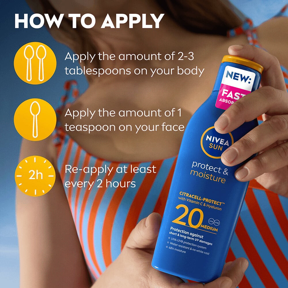 Nivea - Protect Moisture Lotion Spf 20 - 200 Ml