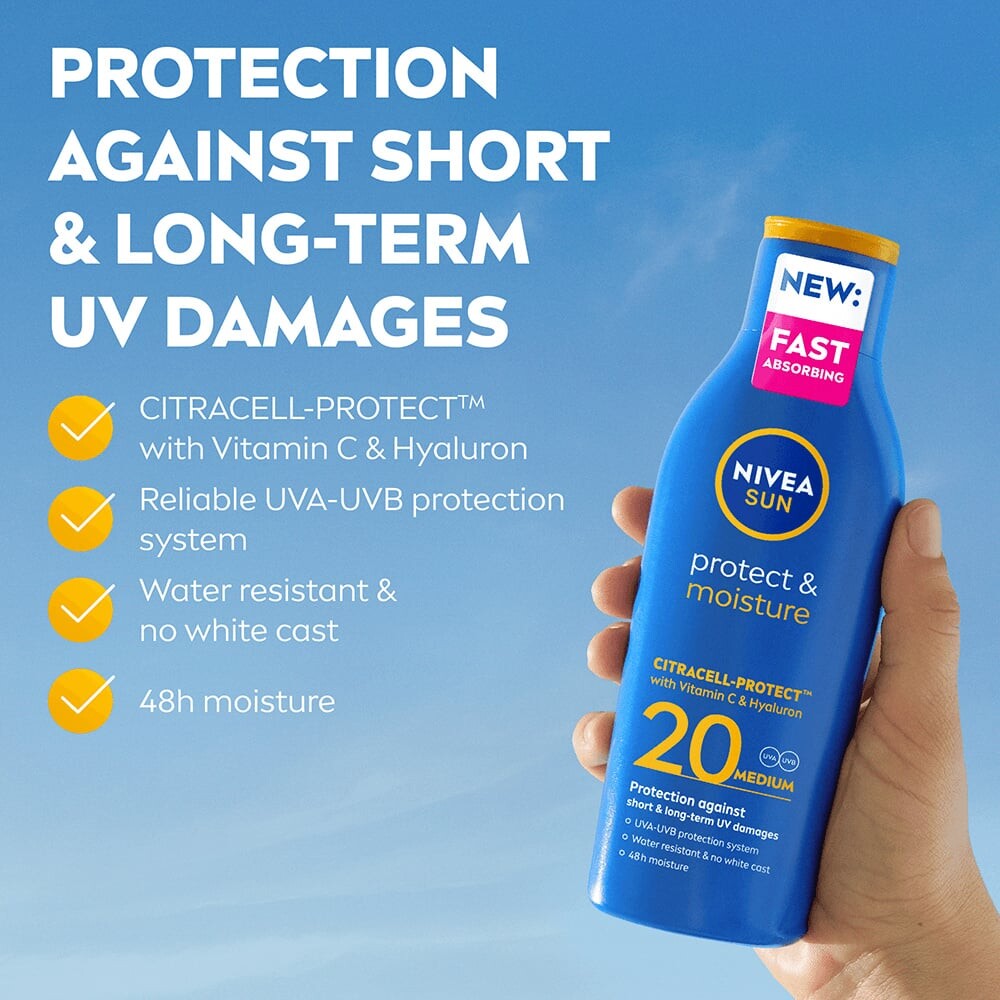 Nivea - Protect Moisture Lotion Spf 20 - 200 Ml