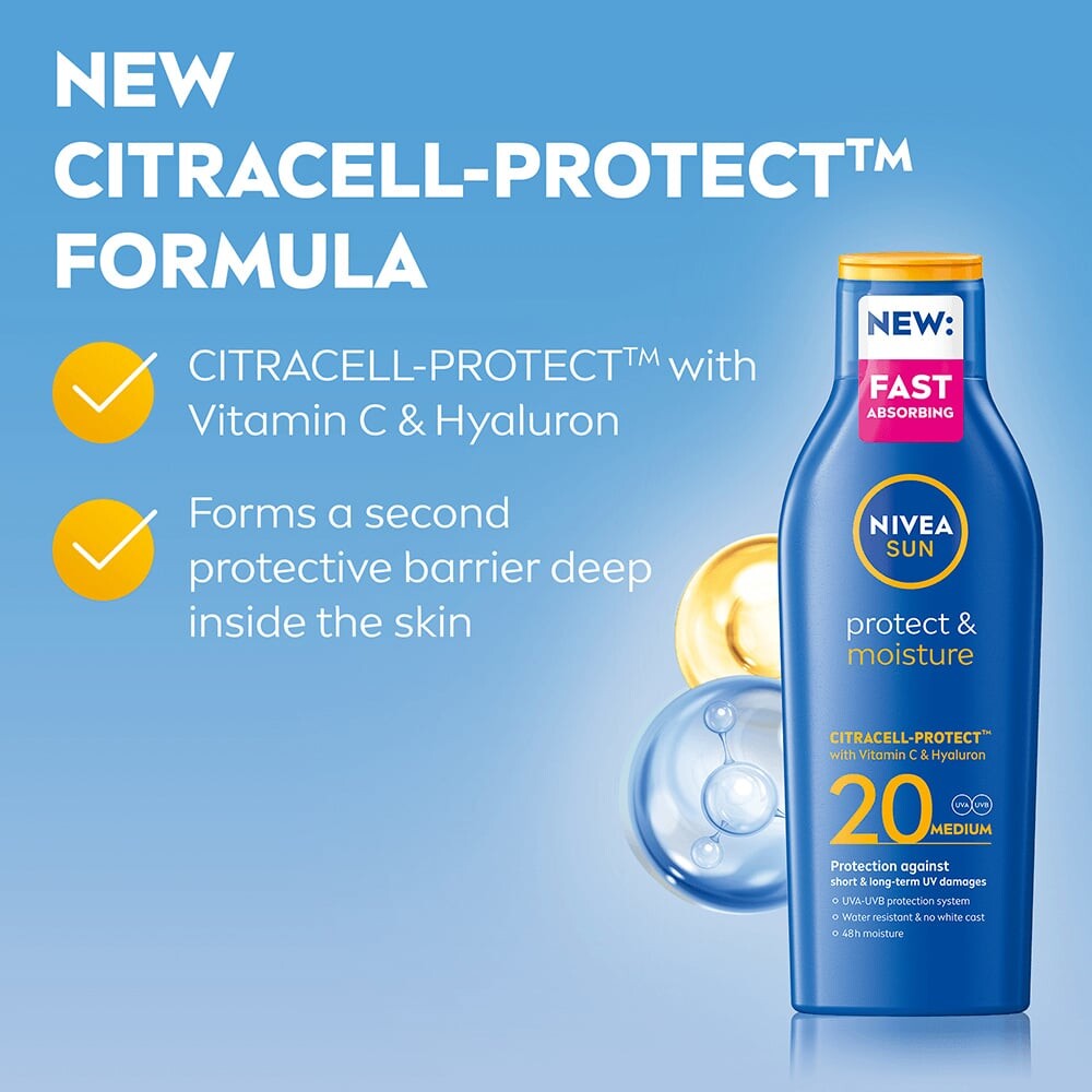 Nivea - Protect Moisture Lotion Spf 20 - 200 Ml