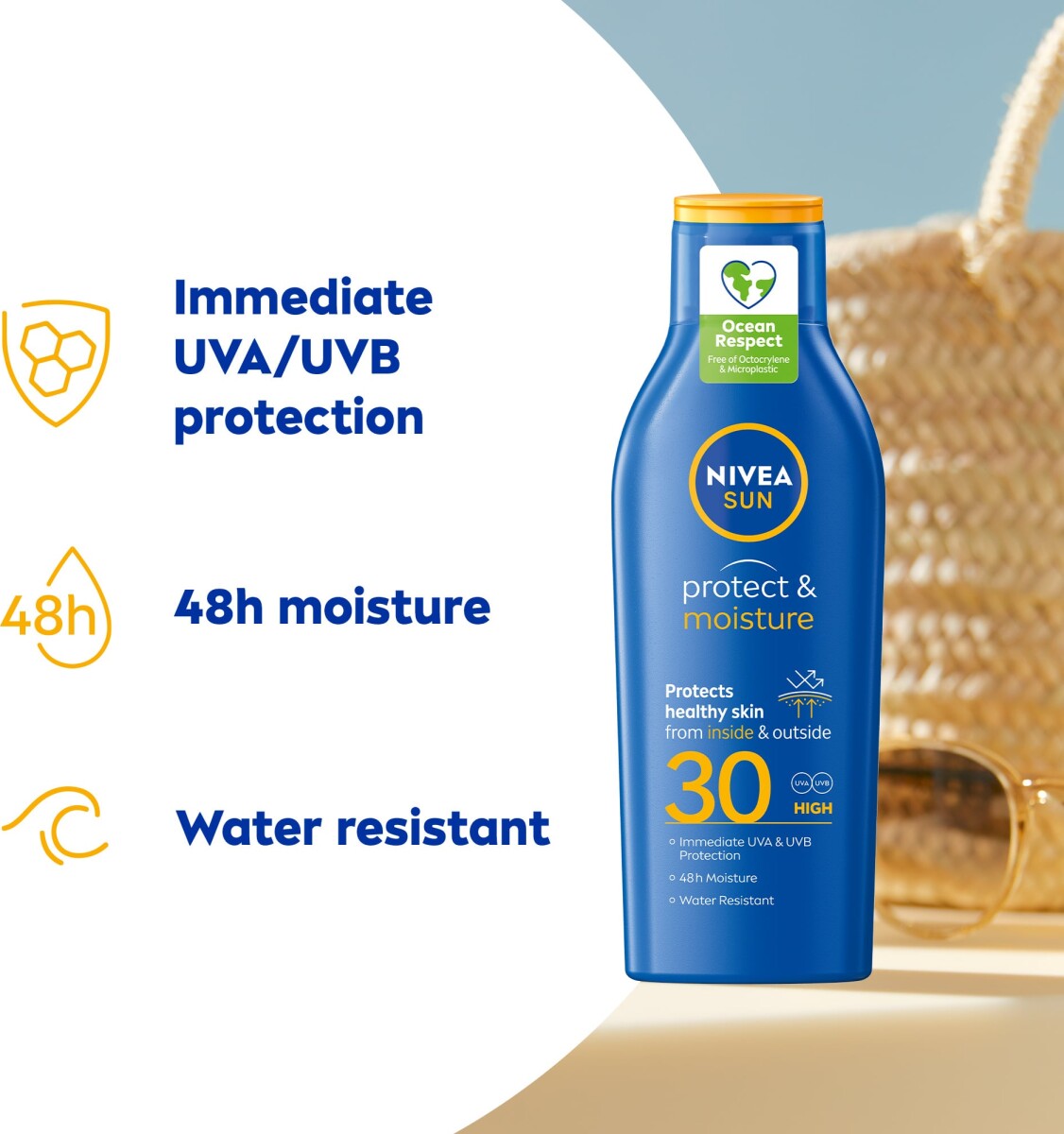 Nivea - Protect Moisture Lotion Spf 30 - 200 Ml