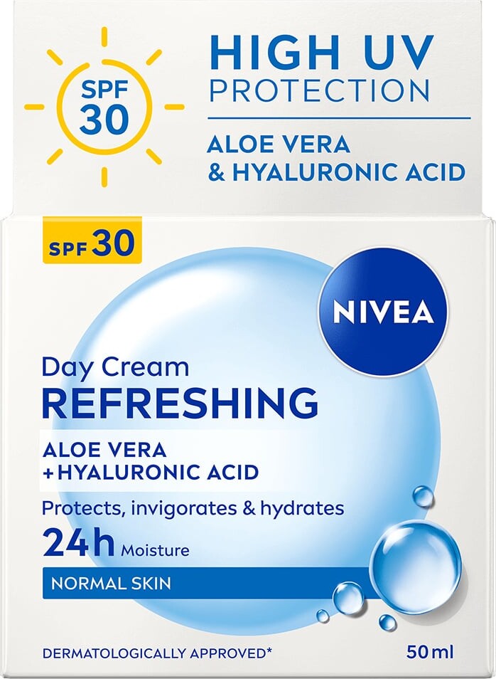 Nivea - Refreshing Day Cream - Normal Skin Spf30 - 50 Ml