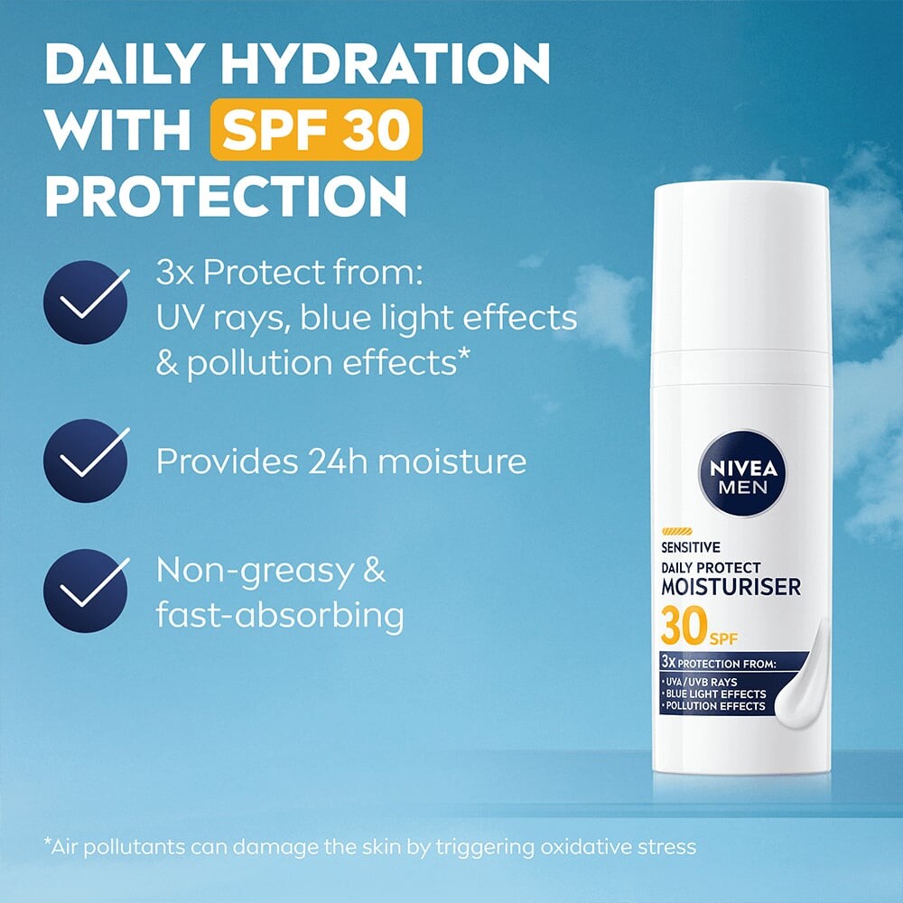 Nivea - Sensitive Daily Protect Moisturiser - Spf30 - 50 Ml