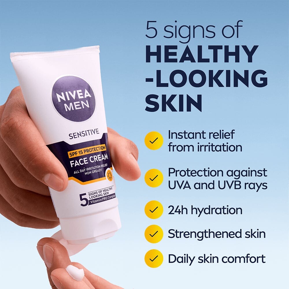 Nivea - Sensitive Face Moisturiser - Spf 15 - 75 Ml