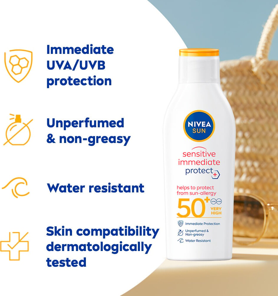 Nivea - Sensitive Immediate Protect Sun-Allergy Lotion Spf 50 - 200 Ml
