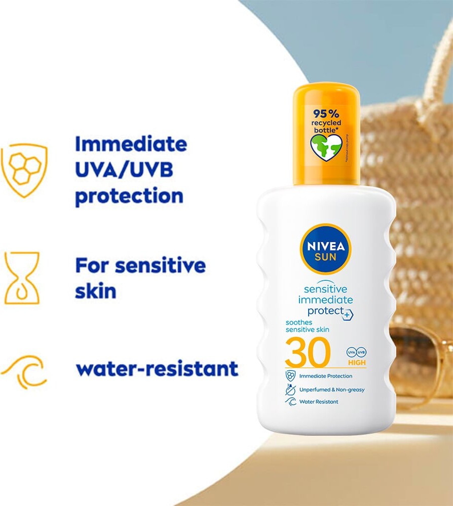Nivea - Sensitive Soothing Spray Spf30 - 200 Ml