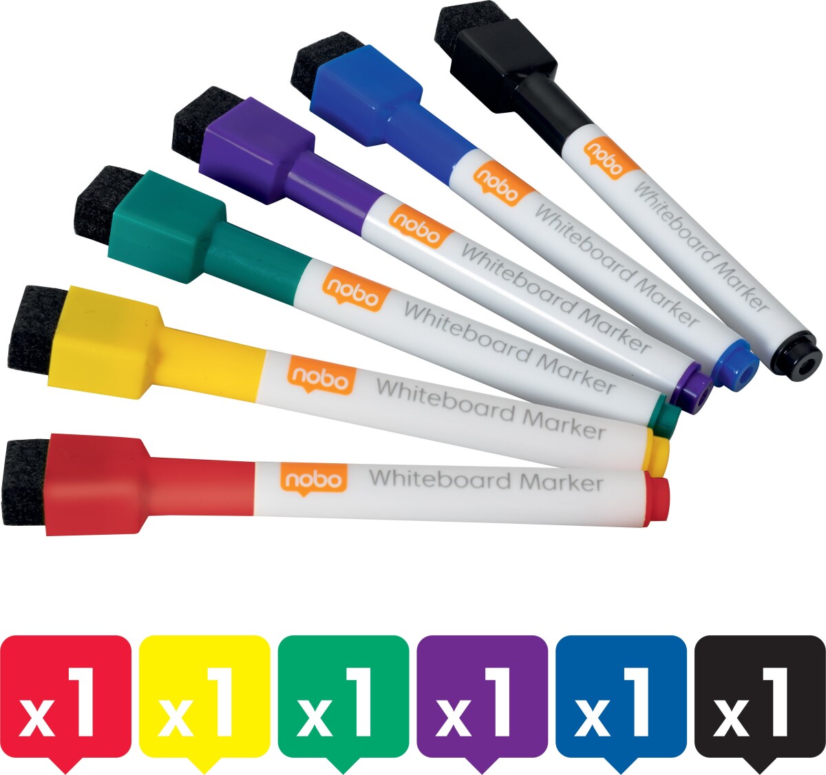 Nobo - Whiteboard Markør Mini 6 Styk