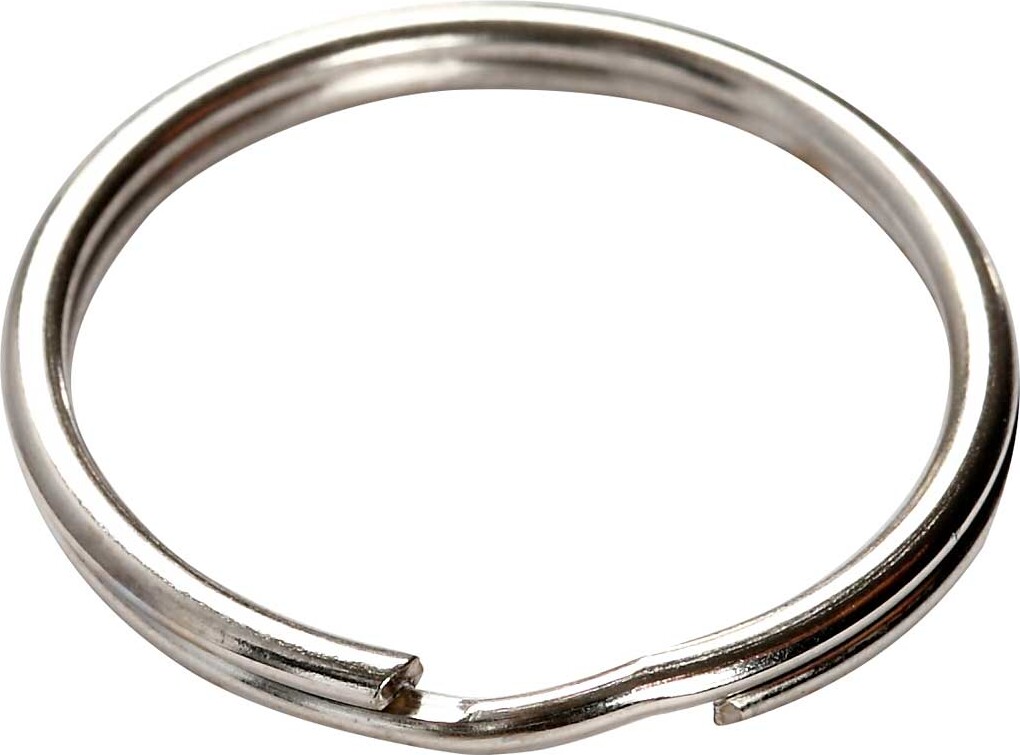 Nøgleringe - Sølv - Splitringe - Ø 25 Mm - 8 Stk