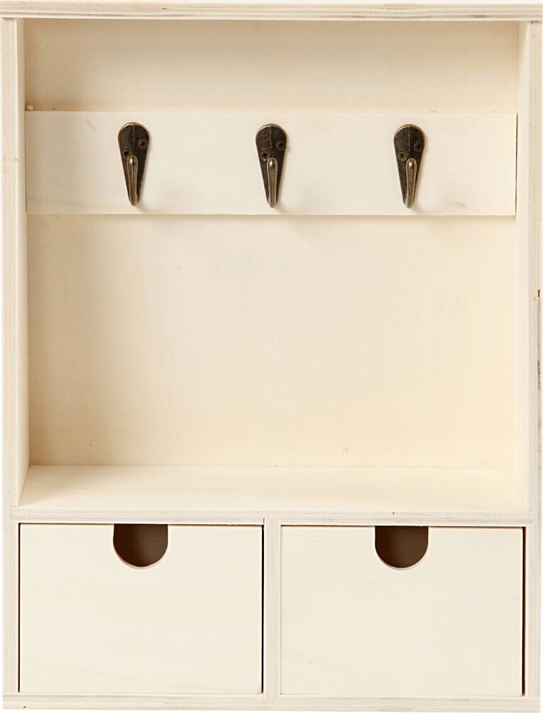 Nøgleskab - H 28 5 Cm - D 5-8 Cm - B 22 Cm - 1 Stk