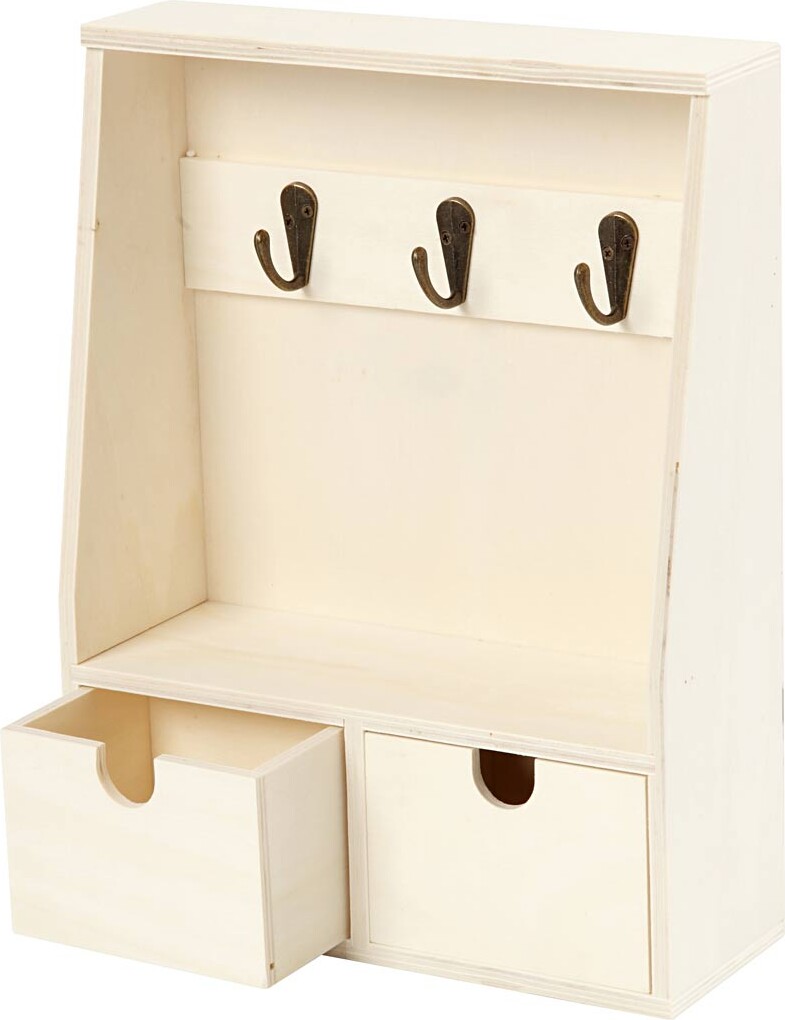 Nøgleskab - H 28 5 Cm - D 5-8 Cm - B 22 Cm - 1 Stk