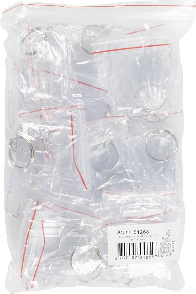 Nøgleringe Til Billede - Rektangel - 40X50 Mm - 25 Stk