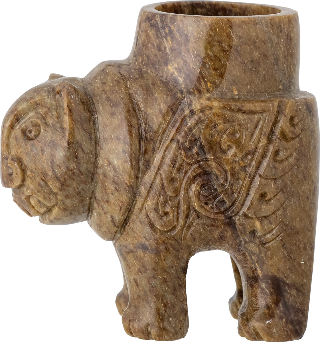 Bloomingville - Novia Fyrfadsstage - Brun - Fedtsten