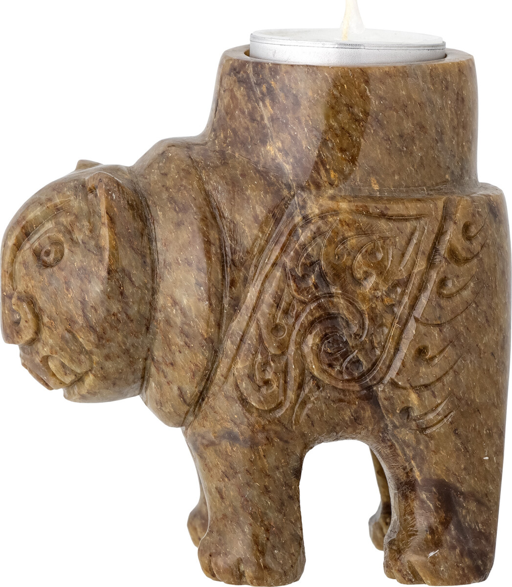 Bloomingville - Novia Fyrfadsstage - Brun - Fedtsten