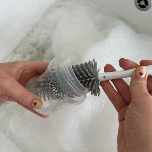 Nuby - Silikone Flaskebørste Med Holder
