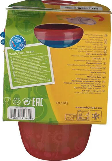 Nuby - Snackskålsæt - Colorful - 120 Ml - 6 Stk